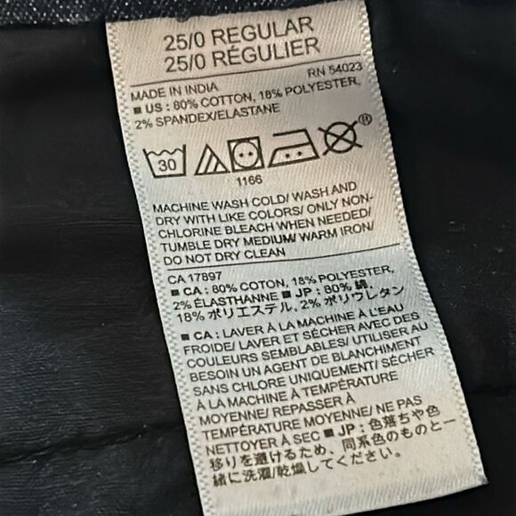 Banana Republic Dark Blue Jean Shorts with Button Detail size 0/25 - Picture 7 of 9